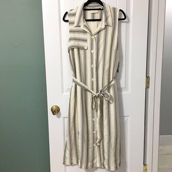 NWT Anthropologie Esther Striped Shirtdress - Picture 5 of 8